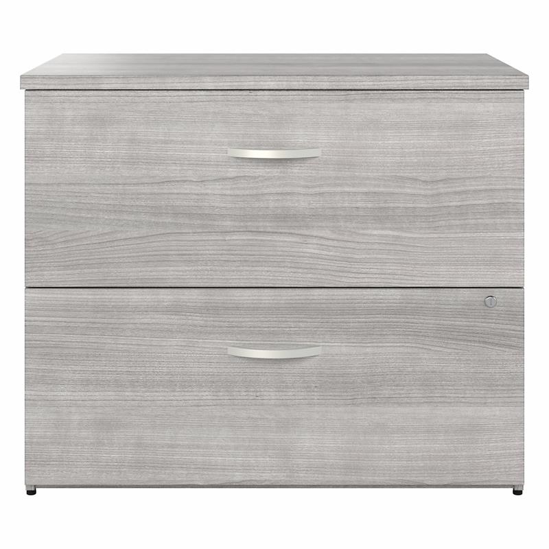Pemberly Row 2 Drawer Lateral File Cabinet in Platinum Gray - Engineered Wood