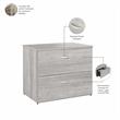 Pemberly Row 2 Drawer Lateral File Cabinet in Platinum Gray - Engineered Wood