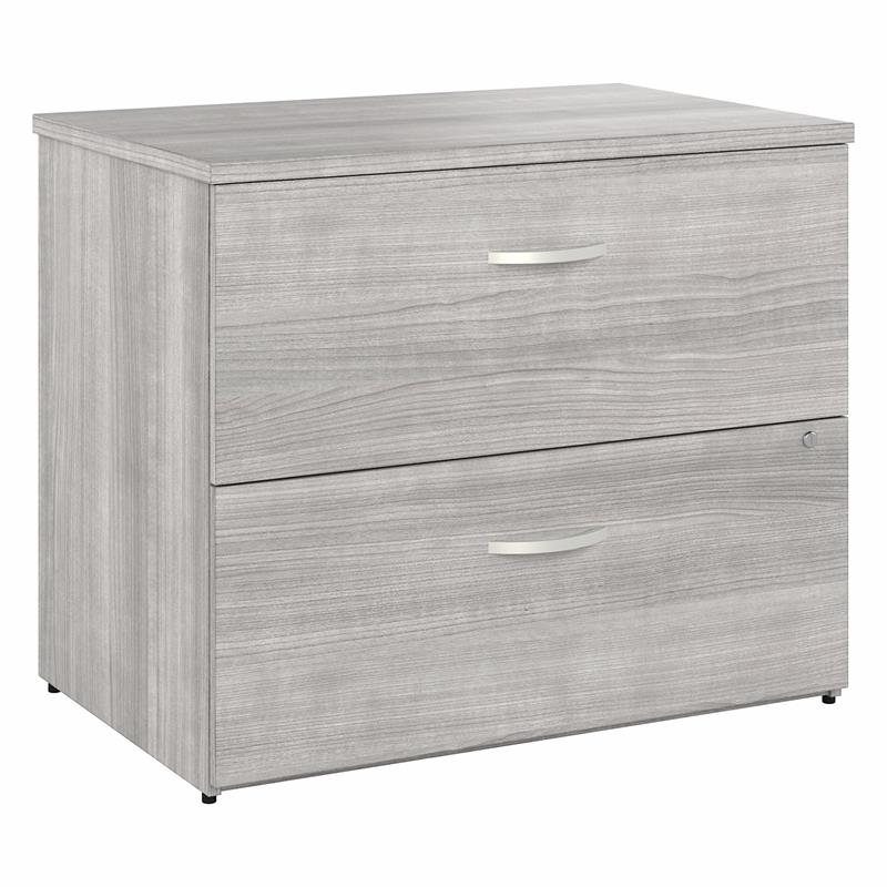 Pemberly Row 2 Drawer Lateral File Cabinet in Platinum Gray - Engineered Wood
