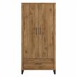 Pemberly Row Large Armoire Cabinet in Fresh Walnut - Engineered Wood