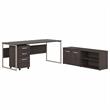 Pemberly Row 72W Desk with Storage and Drawers in Storm Gray - Engineered Wood