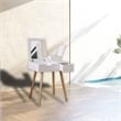 Pemberly Row 24'' Wide Vanity with Mirror Vanity Table -White