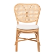 Pemberly Row Contemporary Brown Finished Rattan Dining Chair