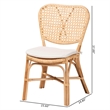 Pemberly Row Contemporary Brown Finished Rattan Dining Chair