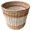 Pemberly Row Modern Wicker/Rattan and Seagrass Basket in Natural