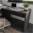 Pemberly Row 42W Desk Return/Bridge in Charcoal Maple - Engineered Wood