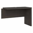 Pemberly Row 42W Desk Return/Bridge in Charcoal Maple - Engineered Wood