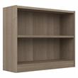 Pemberly Row Small 2 Shelf Bookcase in Ash Gray - Engineered Wood