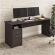Pemberly Row 72W Computer Desk with Drawers in Heather Gray - Engineered Wood