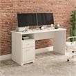 Pemberly Row 60W Computer Desk with Drawers in White - Engineered Wood