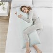 Pemberly Row Polyester Rayon Foam Pillow with Bamboo Cover in Ivory