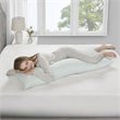 Pemberly Row Polyester Rayon Foam Pillow with Bamboo Cover in Ivory