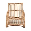 Pemberly Row Contemporary Bohemian Natural Rattan Accent Chair