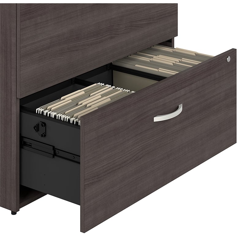 Pemberly Row 2 Drawer Lateral File Cabinet in Storm Gray - Engineered Wood