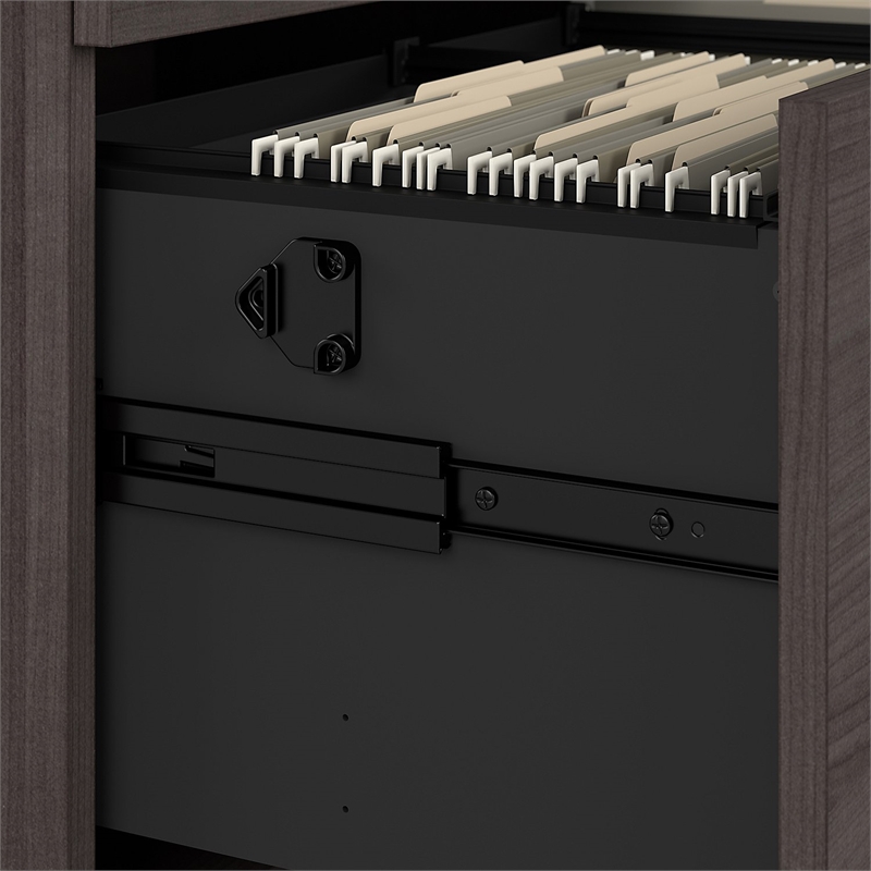 Pemberly Row 2 Drawer Lateral File Cabinet in Storm Gray - Engineered Wood