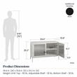Pemberly Row Modern / Contemporary 2 Door Storage Cabinet in White