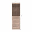 Pemberly Row 25W Closet Organizer with Drawers in Rustic Brown - Engineered Wood