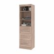 Pemberly Row 25W Closet Organizer with Drawers in Rustic Brown - Engineered Wood
