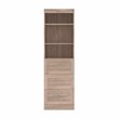 Pemberly Row 25W Closet Organizer with Drawers in Rustic Brown - Engineered Wood