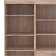 Pemberly Row 25W Closet Organizer with Drawers in Rustic Brown - Engineered Wood