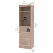 Pemberly Row 25W Closet Organizer with Drawers in Rustic Brown - Engineered Wood