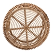 Pemberly Row Modern Bohemian Natural Brown Antique Rattan Coffee Table