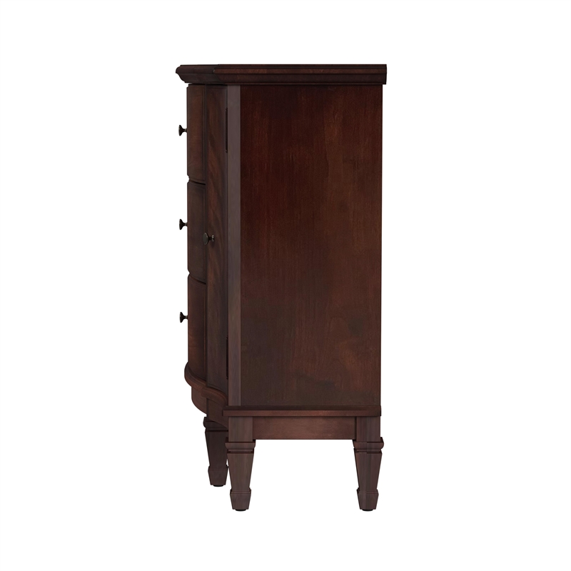 Pemberly Row Contemporary Cherry 3 Drawer 2 Drawer Accent Cabinet