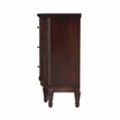 Pemberly Row Contemporary Cherry 3 Drawer 2 Drawer Accent Cabinet