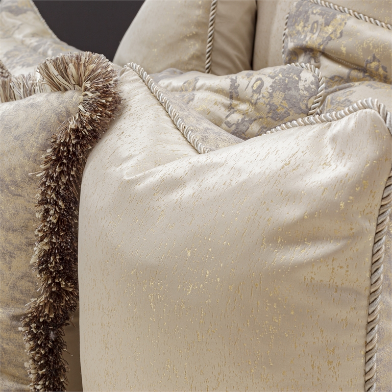 Pemberly Row Contemporary 9-Piece Queen Comforter Set - Champagne