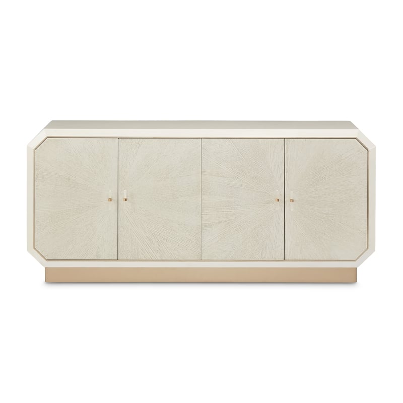 Pemberly Row Contemporary Transitional Sideboard in Champagne