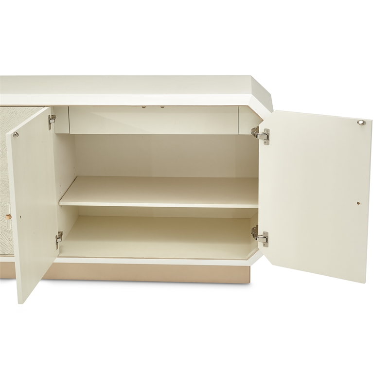 Pemberly Row Contemporary Transitional Sideboard in Champagne