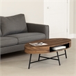 Pemberly Row Contemporary Engineered Wood Coffee Table in Brown