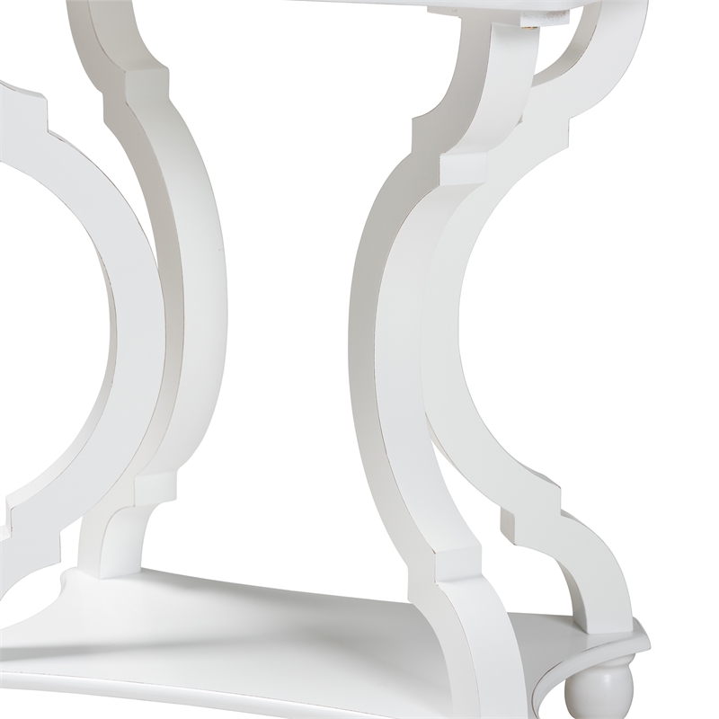 Pemberly Row Modern Classic and Traditional White Wood End Table