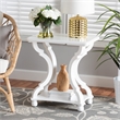 Pemberly Row Modern Classic and Traditional White Wood End Table