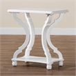 Pemberly Row Modern Classic and Traditional White Wood End Table