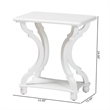 Pemberly Row Modern Classic and Traditional White Wood End Table