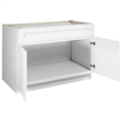 Pemberly Row Ready to Assemble Wood Cabinet in White 48-Inch by 24 x 34.5