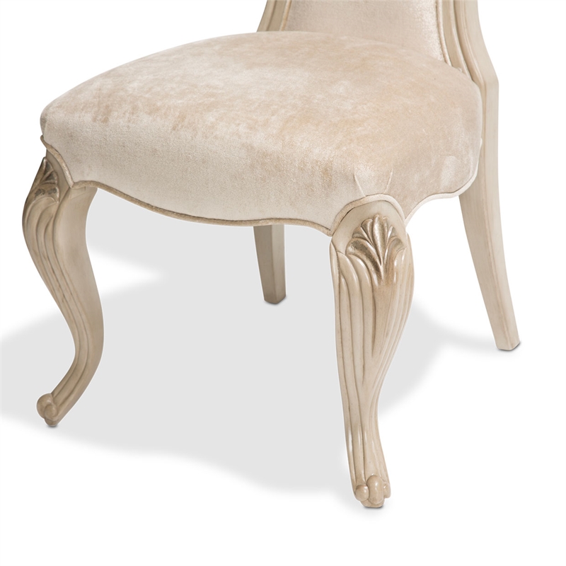 Pemberly Row Velvet Dining Side Chair - Set of 2 - Champagne