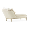 Pemberly Row Contemporary Transitional Chaise - Pearl/Caramel