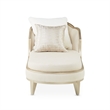 Pemberly Row Contemporary Transitional Chaise - Pearl/Caramel