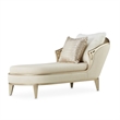 Pemberly Row Contemporary Transitional Chaise - Pearl/Caramel