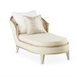 Pemberly Row Contemporary Transitional Chaise - Pearl/Caramel