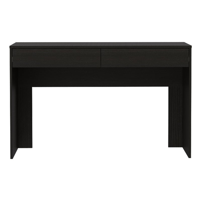 Pemberly Row 2-Drawer Engineered Wood Writing Computer Desk in Black
