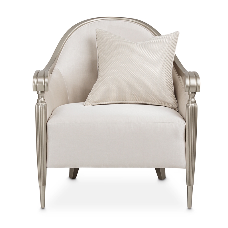 Pemberly Row Modern / Contemporary Accent Chair - Porcelain/Platinum