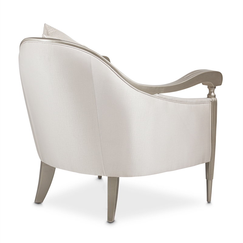 Pemberly Row Modern / Contemporary Accent Chair - Porcelain/Platinum