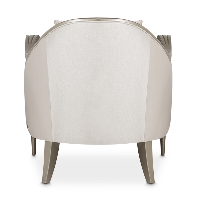 Pemberly Row Modern / Contemporary Accent Chair - Porcelain/Platinum