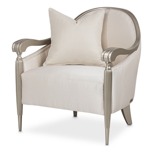 Pemberly Row Modern / Contemporary Accent Chair - Porcelain/Platinum