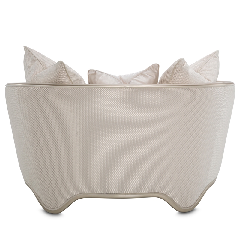 Pemberly Row Contemporary Chair and a Half - Champagne/Platinum