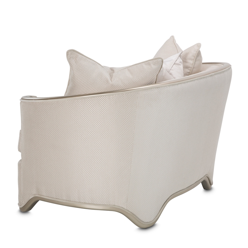 Pemberly Row Contemporary Chair and a Half - Champagne/Platinum