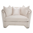 Pemberly Row Contemporary Chair and a Half - Champagne/Platinum